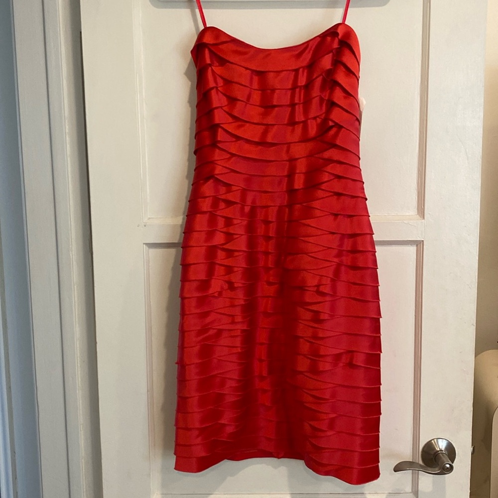 Strapless Dress in poppy